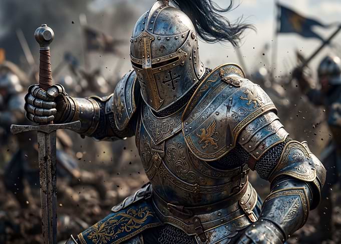 Knight in Battle Armor