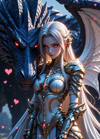 Dragon and Warrior Woman