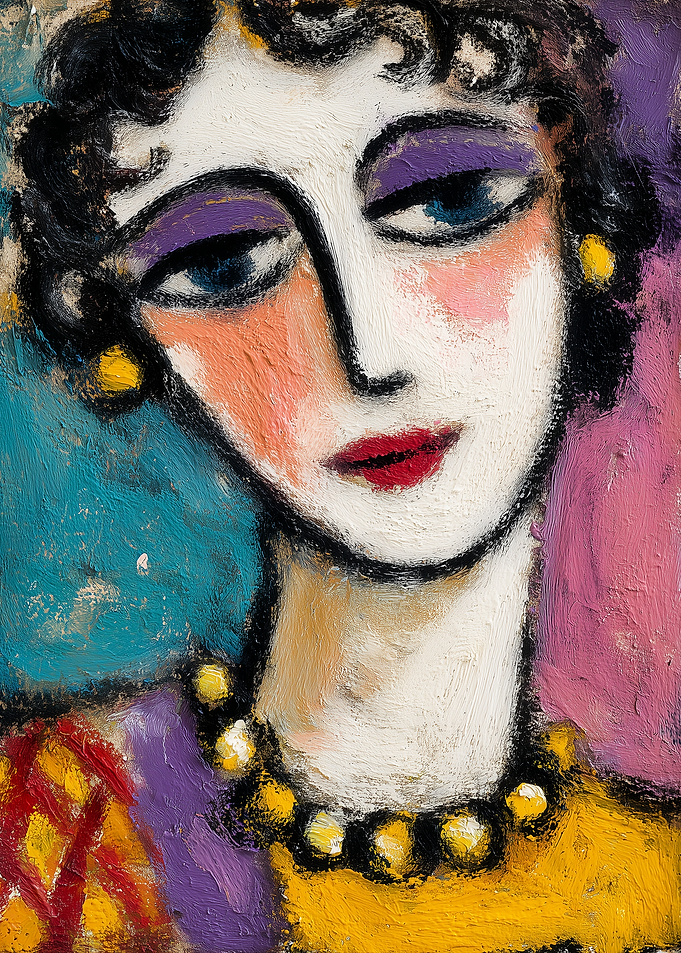 Portrait of a Woman with Bold Makeup