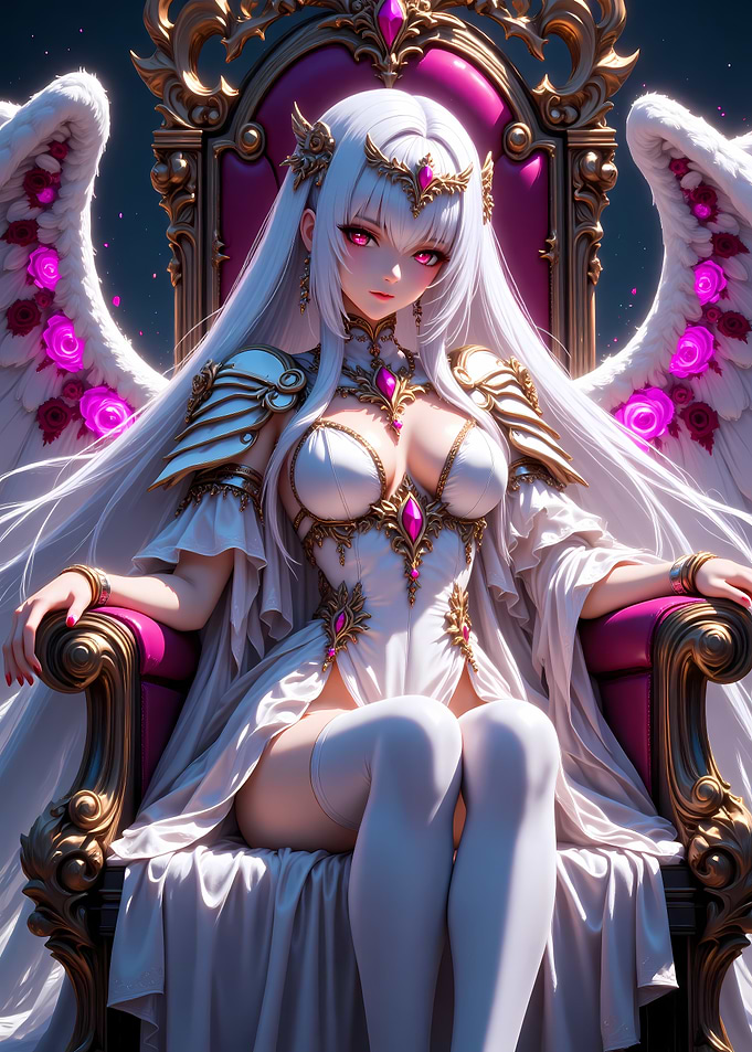 Angel Queen on Throne