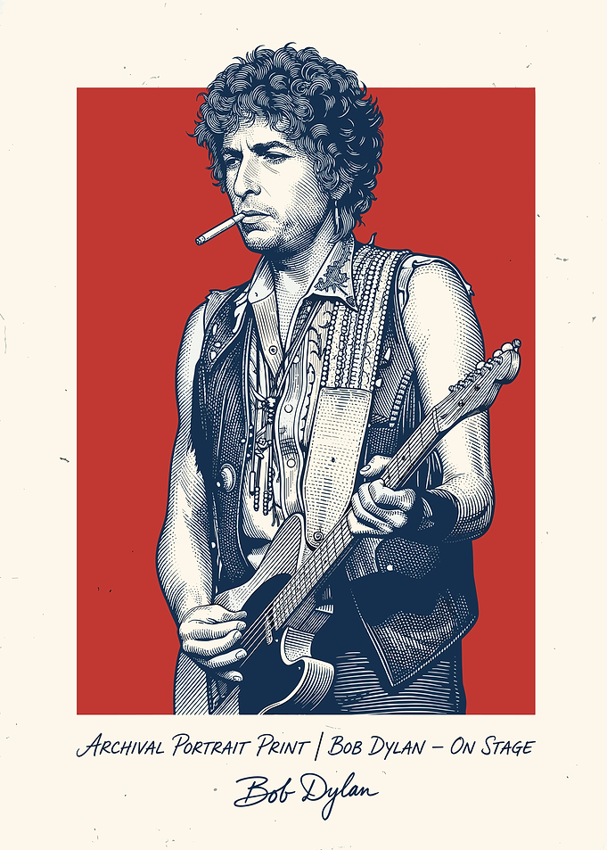 Bob Dylan Archival Portrait Print