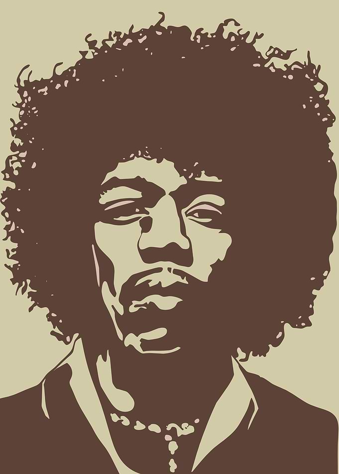 Jimi Hendrix Pop Art Portrait