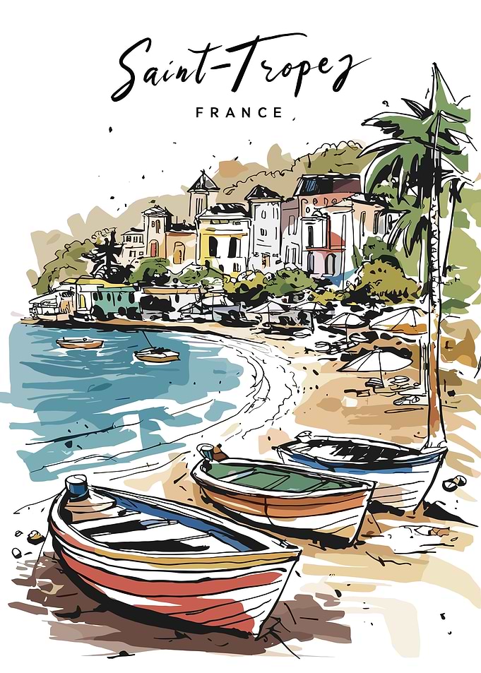 Saint-Tropez Beach Scene