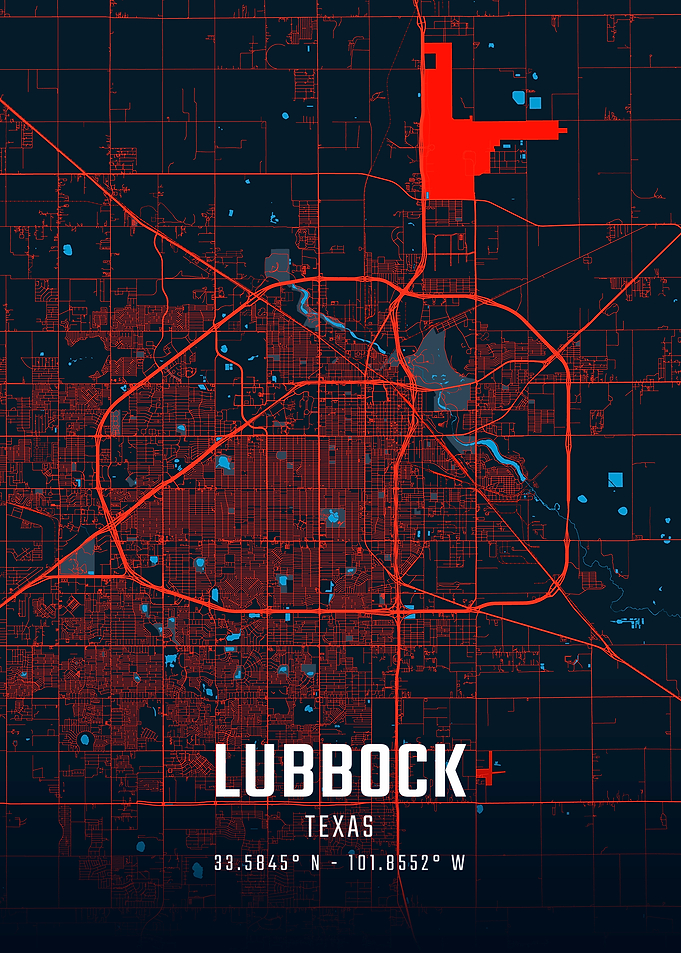 Lubbock Texas City Map