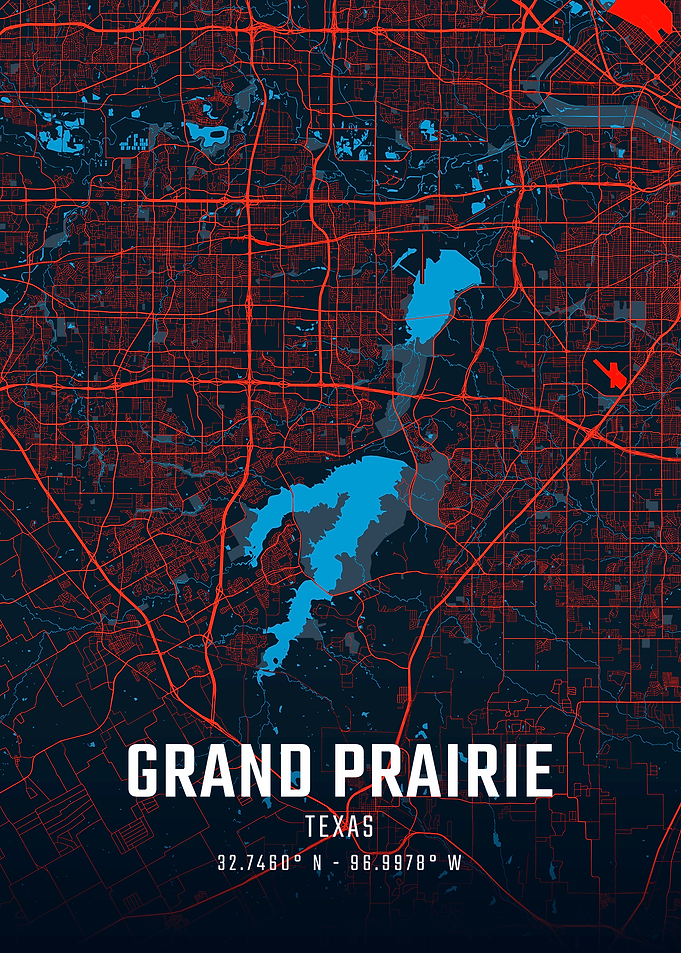 Grand Prairie Texas City Map