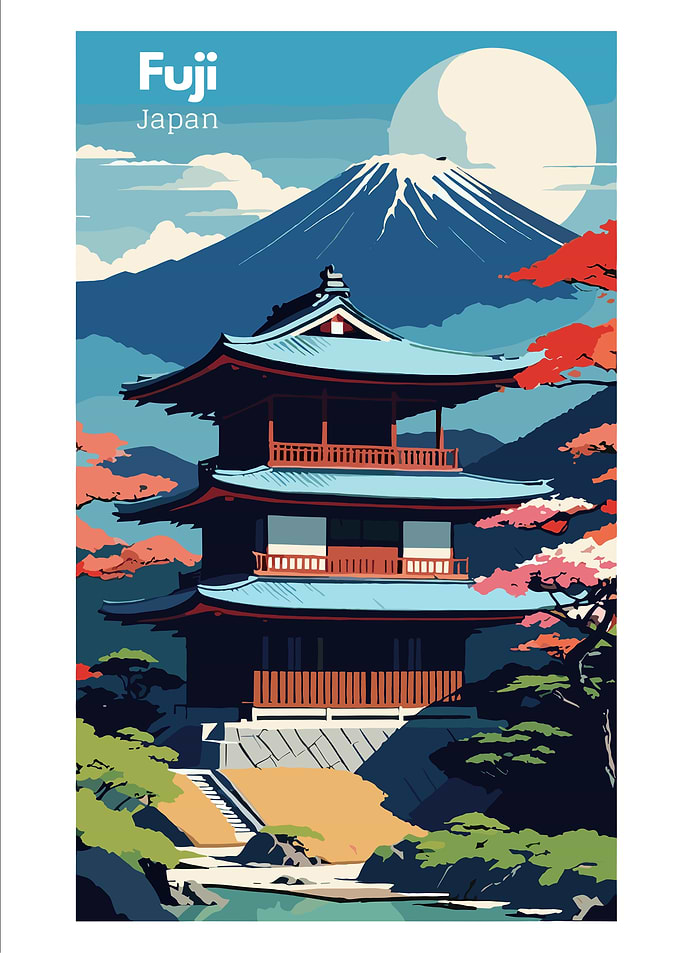 Mount Fuji and Pagoda