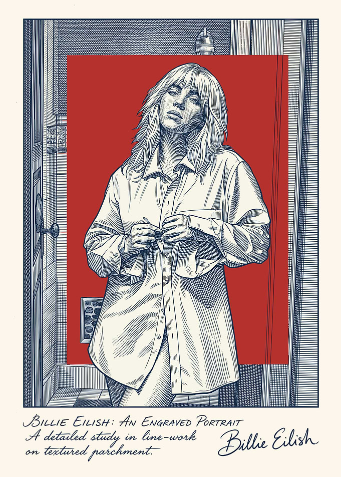 Billie Eilish Engraved Portrait