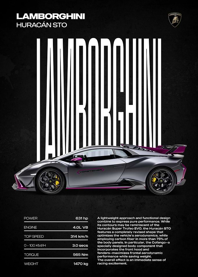 Lamborghini Huracán STO Poster