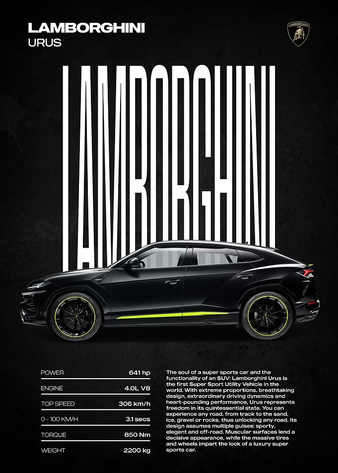 Lamborghini Urus Poster