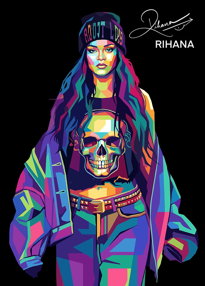 Rihanna Pop Art Portrait