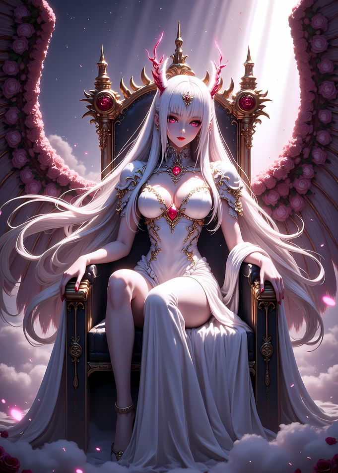 Angelic Queen on Throne