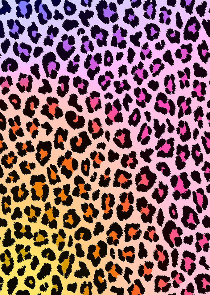 Rainbow Leopard Print Pattern