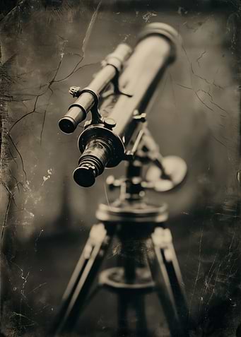 Vintage Telescope on Tripod