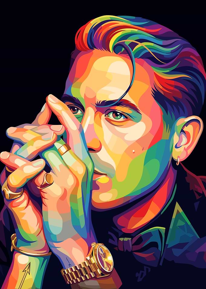 Colorful Portrait of a G-Eazy