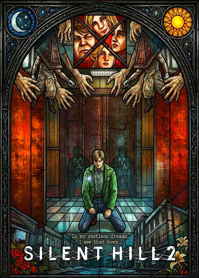 Silent Hill 2 Stained Glass Poster