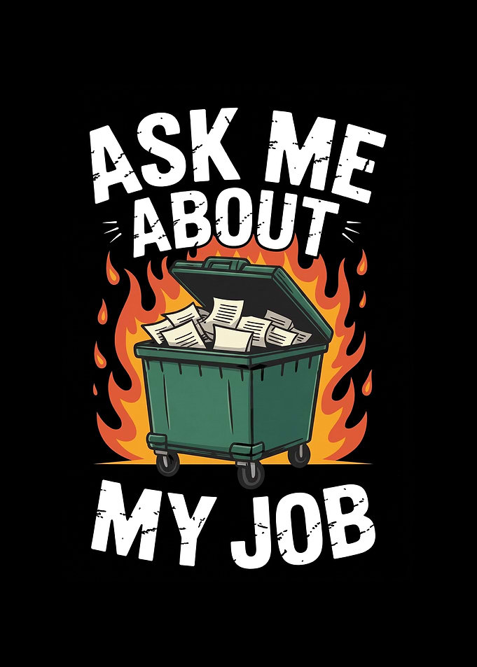 Dumpster Fire Job Humor
