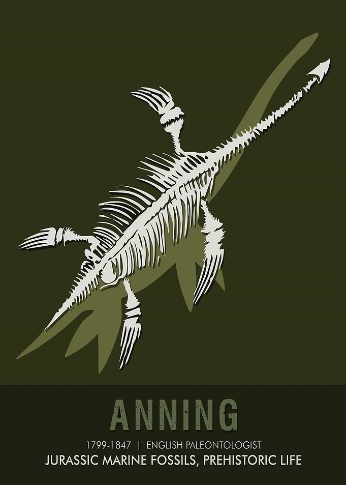 Mary Anning Paleontologist Poster
