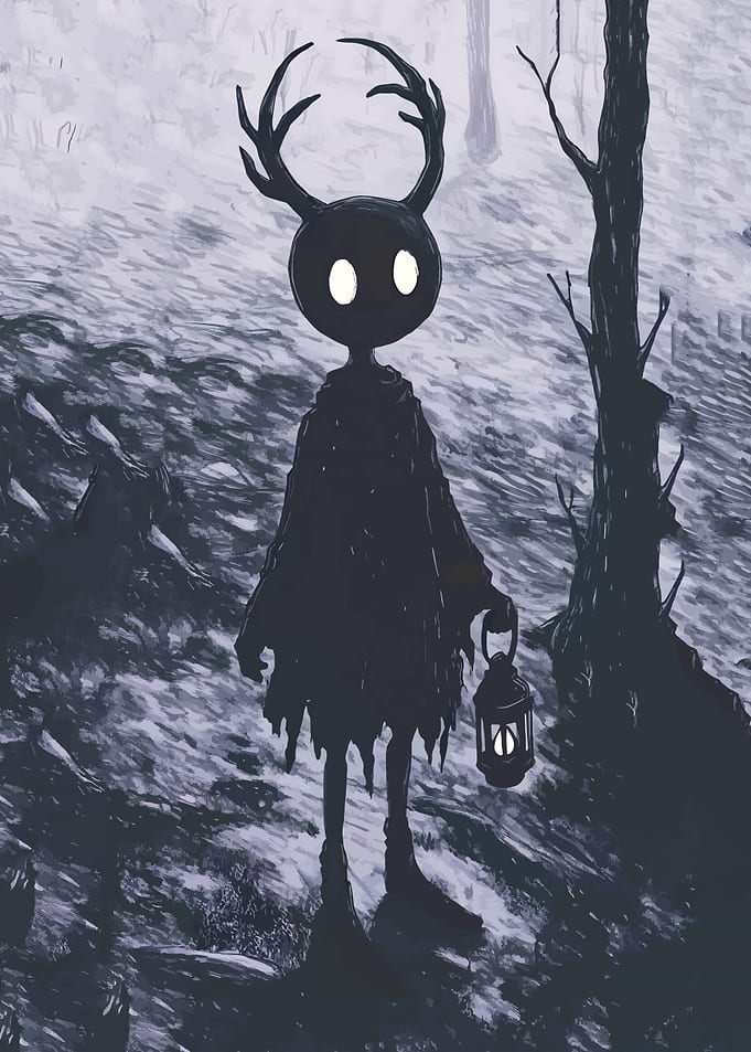 Dark Forest Spirit with Lantern