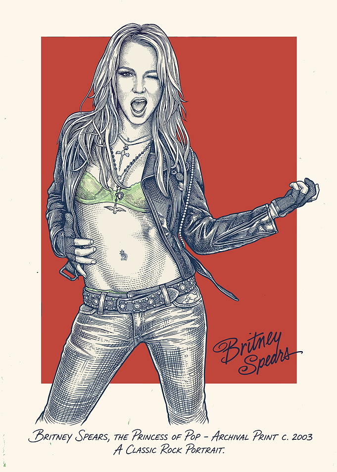 Britney Spears Rock Portrait