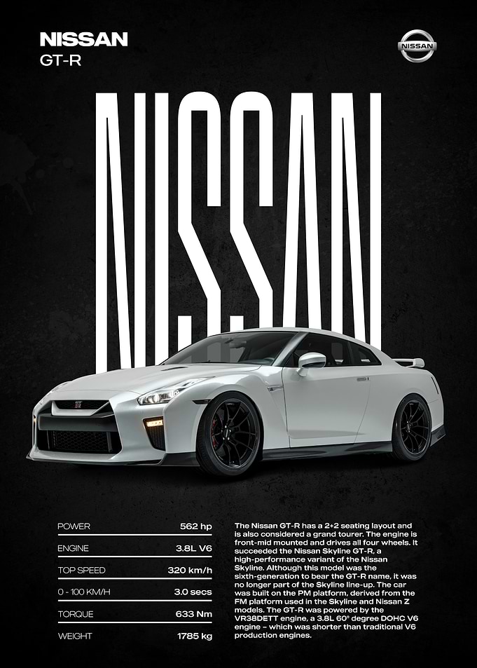 Nissan GT-R White Sports Car