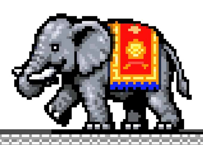 Pixel Art Elephant