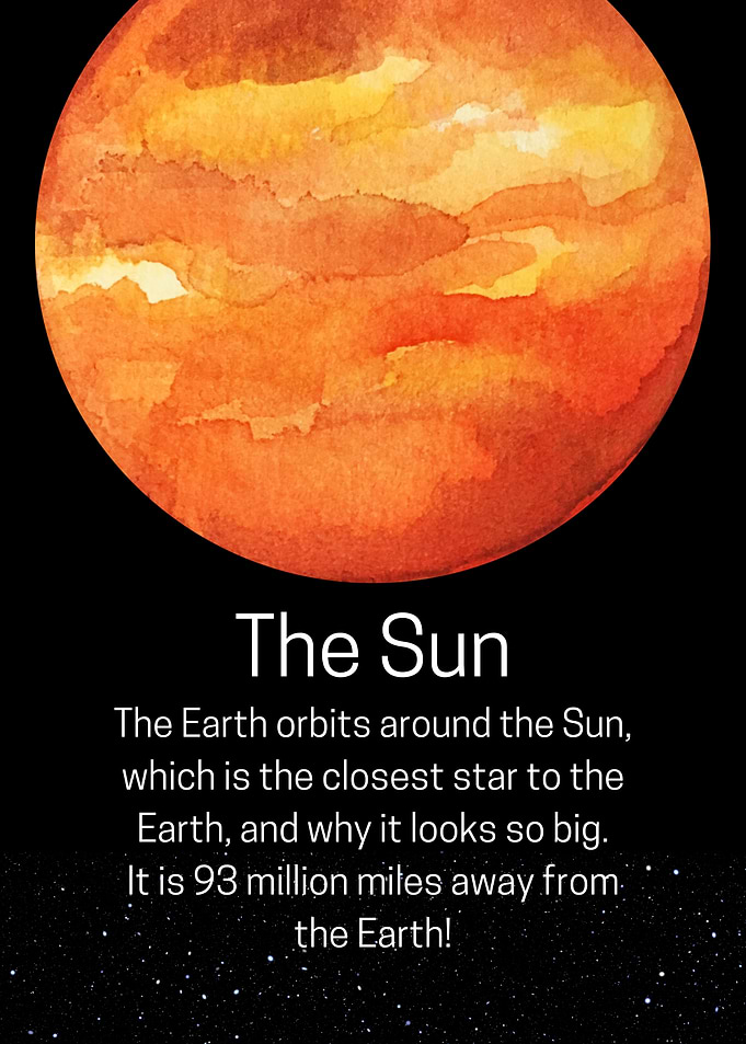 The Sun watercolor painting
