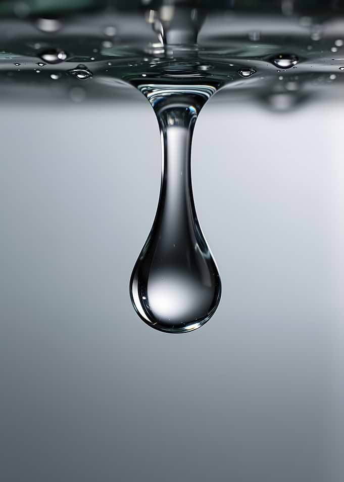 Water droplet falling
