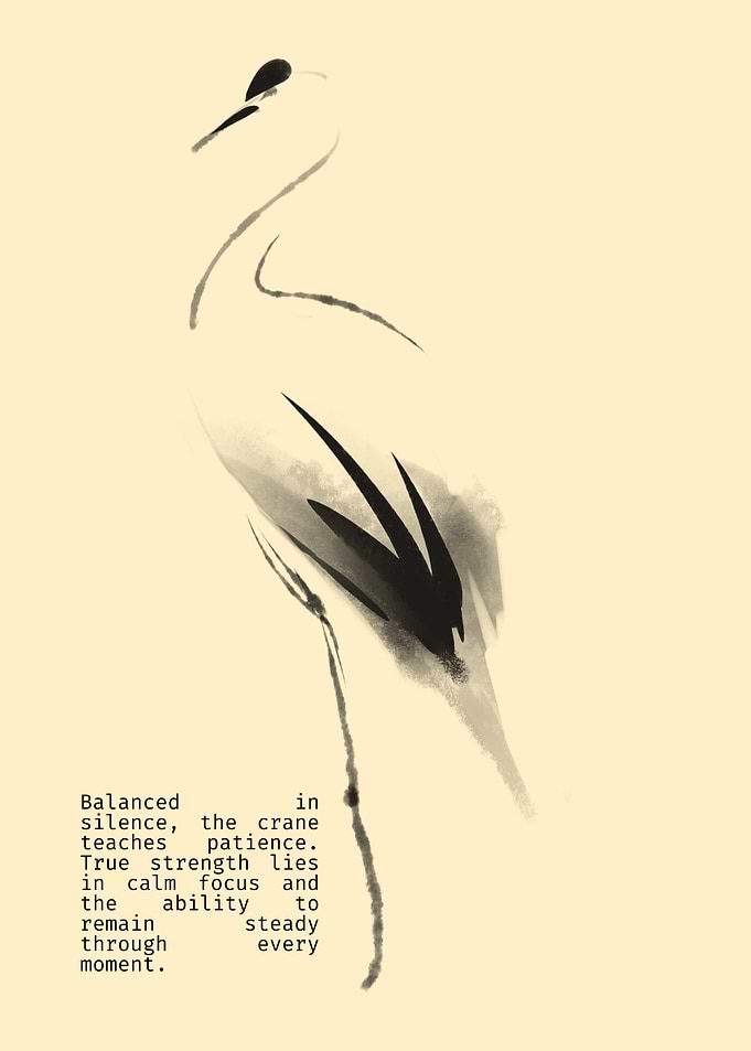 Crane and Inspirational Quote