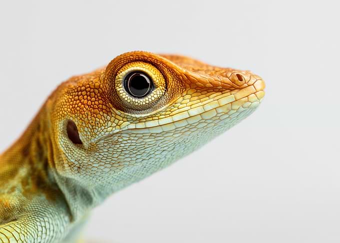 Close-up of a lizard's head