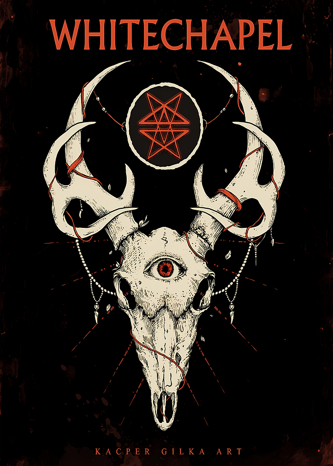 Whitechapel Skull with Antlers and Eye