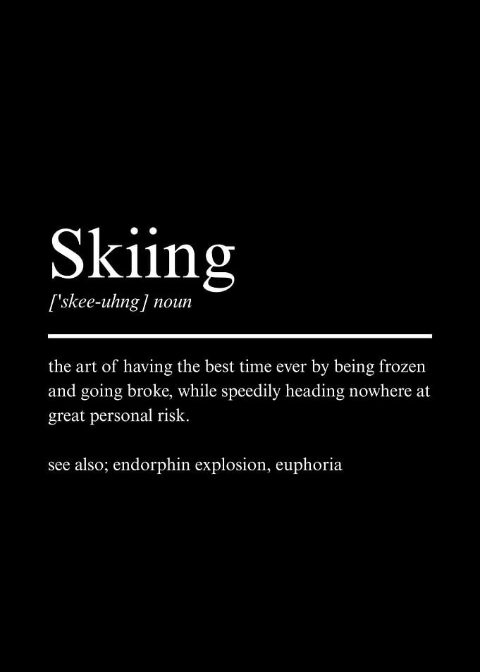 Skiing Definition Text Art