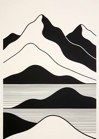 Abstract Mountain Landscape