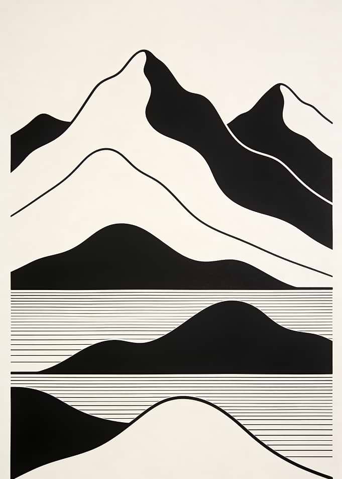 Abstract Mountain Landscape
