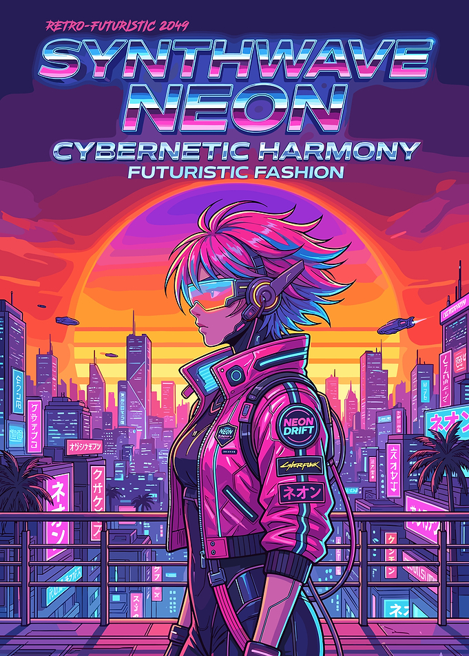Synthwave Neon Cyberpunk Cityscape
