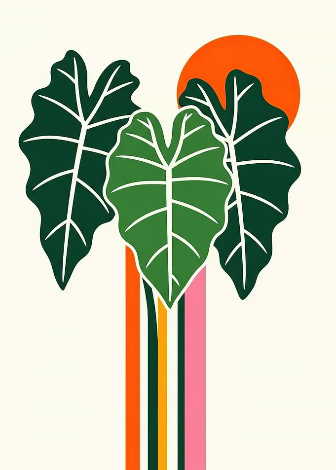 Tropical Leaves and Sun
