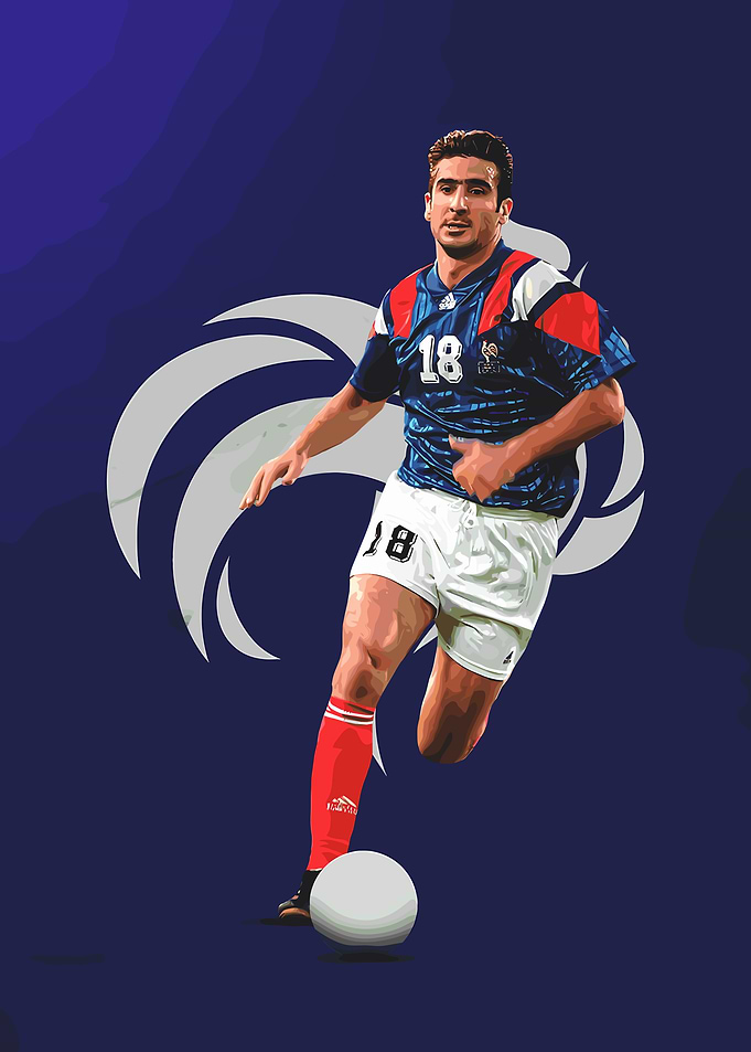 Football Player with French Jersey