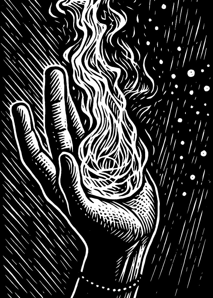 Hand Conjuring Fire
