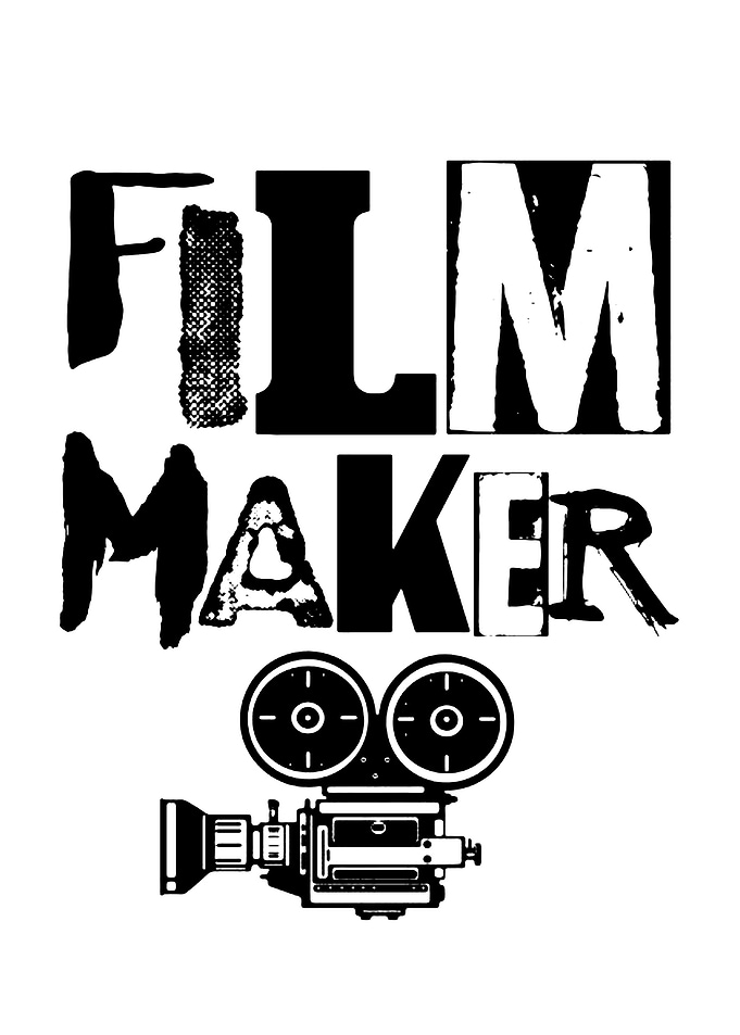 Filmmaker Text Art with Camera