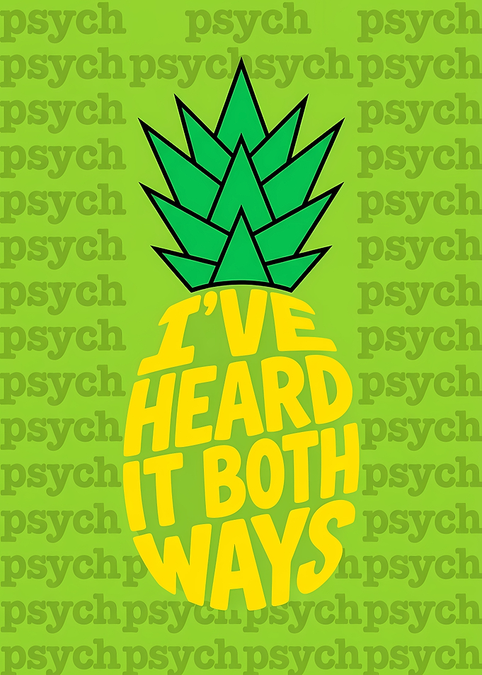 Pineapple with text