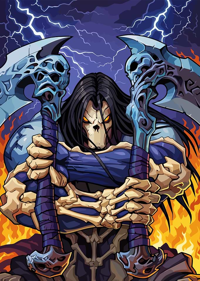 Death with Scythes and Flames