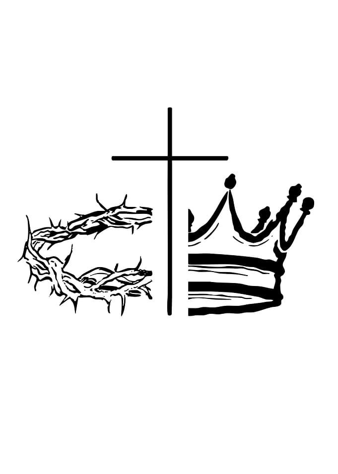 Cross, Crown of Thorns, and Crown