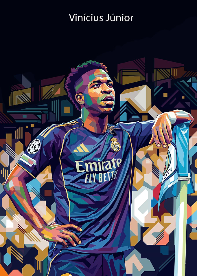 Vinícius Júnior Pop Art Portrait