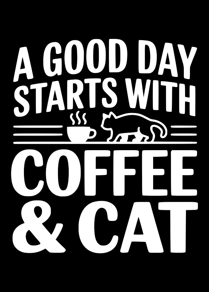 Coffee and Cat Quote