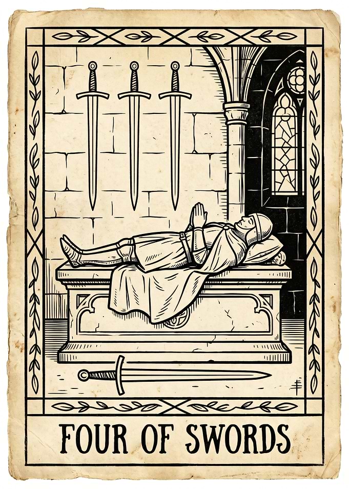 Four of Swords Tarot Card