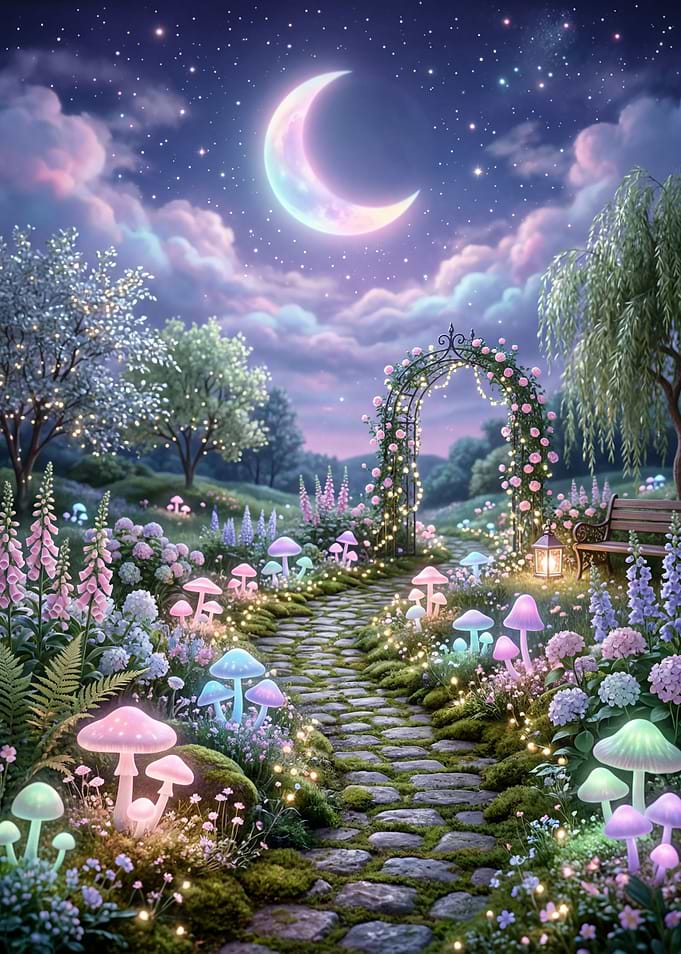 Enchanted Garden at Night
