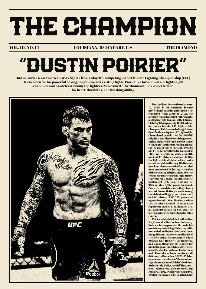 Dustin Poirier The Champion Newspaper