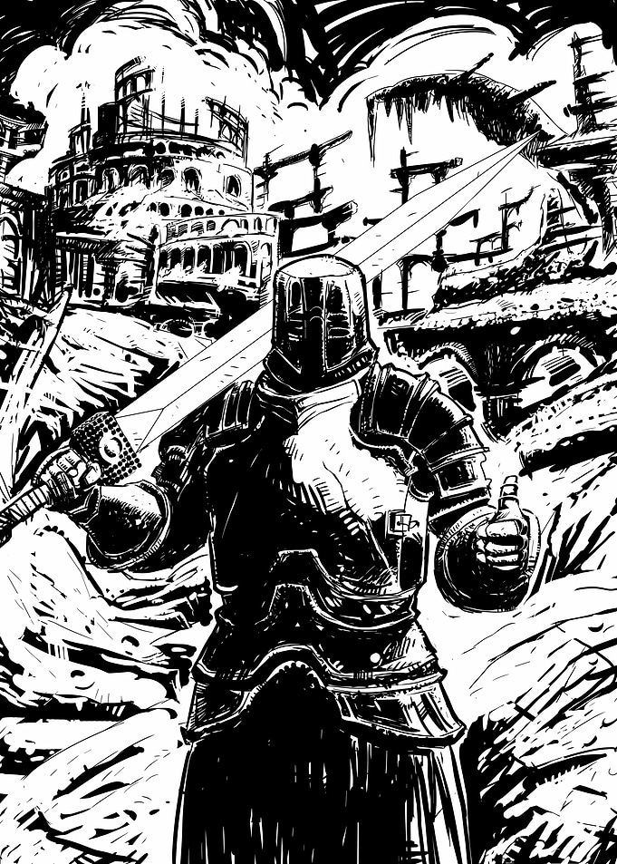 Knight with Greatsword in Ruined City