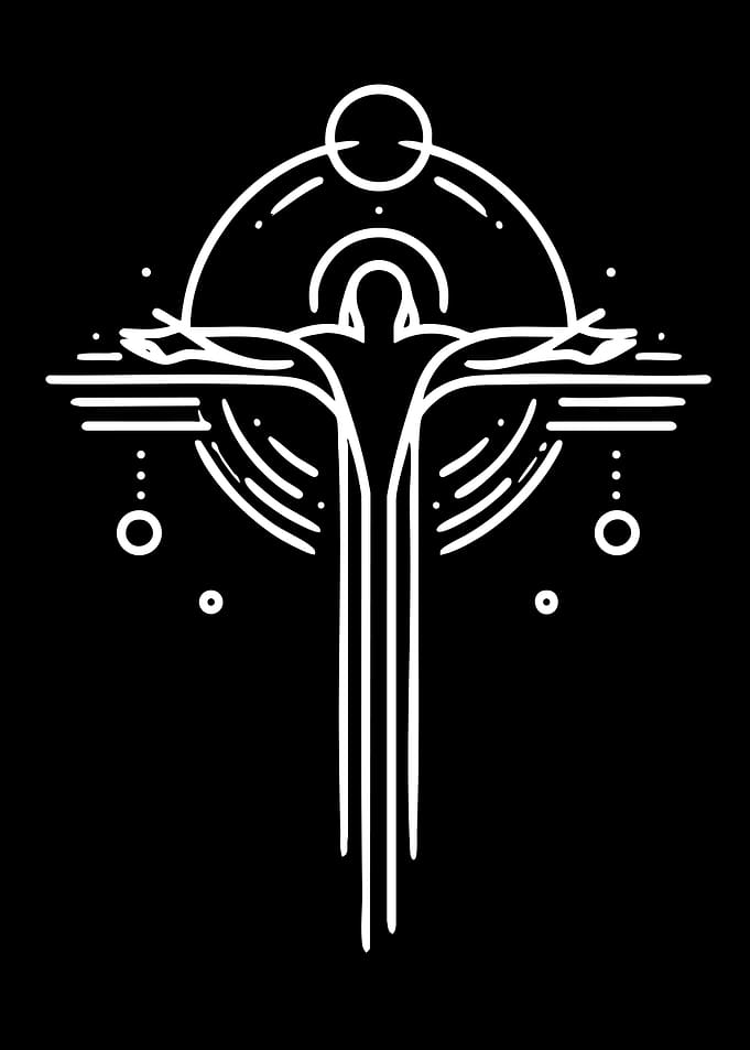 Cosmic Figure with Open Arms
