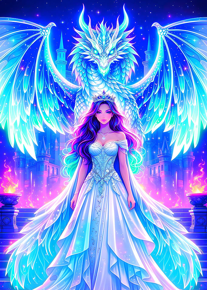 Fantasy Princess and Dragon