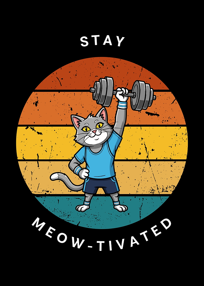 Cat Lifting Weights